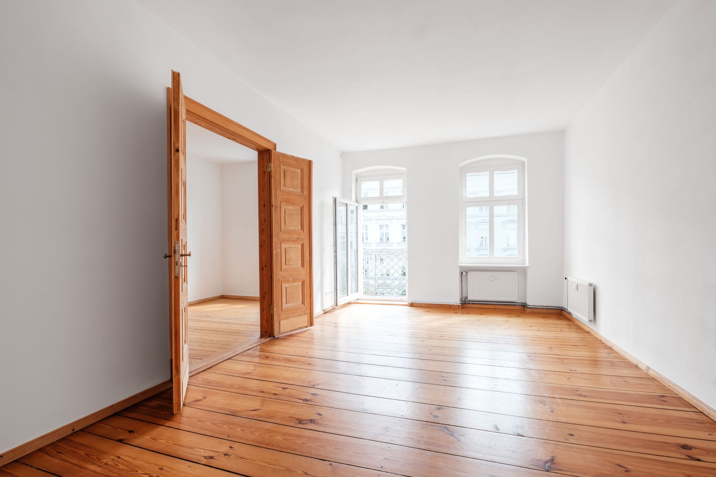 Living room with wooden flooring